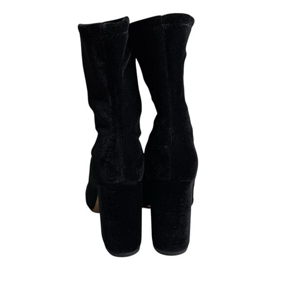 Raye Faris Velvet Black Booties Heeled Boots Women’s Size 6.5 - Picture 3 of 11